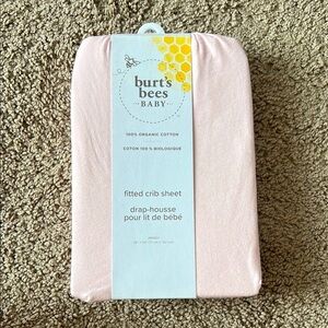 Burt's Bees Baby Soft Pink Fitted Crib Sheet